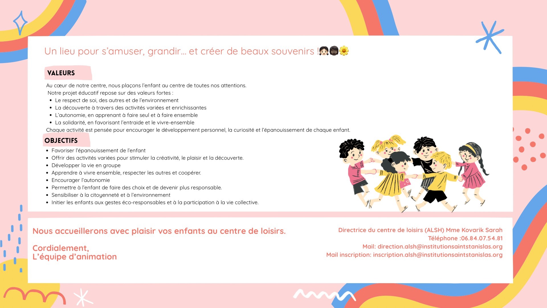 Fonctionnement du centre 2